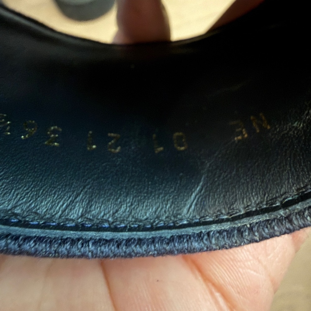 Dior Slide Navy Blue Embroidery Sandals. - Picture 4 of 6